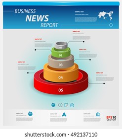 Business infographic template pack for interactive data communication