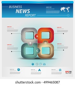 Business infographic template pack for interactive data communication