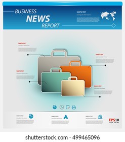 Business infographic template pack for interactive data communication