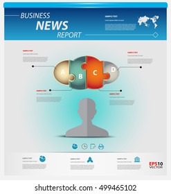 Business infographic template pack for interactive data communication