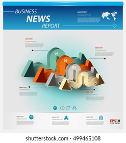 Business infographic template pack for interactive data communication