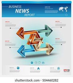 Business infographic template pack for interactive data communication