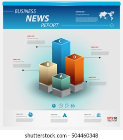 Business infographic template pack for interactive data communication