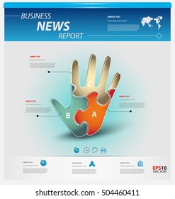 Business infographic template pack for interactive data communication