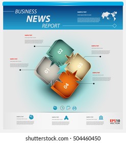 Business infographic template pack for interactive data communication