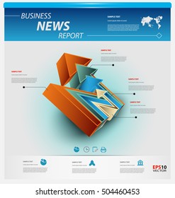 Business infographic template pack for interactive data communication