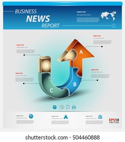Business infographic template pack for interactive data communication
