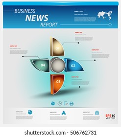 Business infographic template pack for interactive data communication