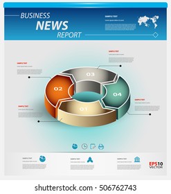 Business infographic template pack for interactive data communication