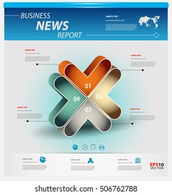 Business infographic template pack for interactive data communication