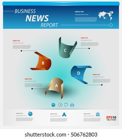 Business infographic template pack for interactive data communication
