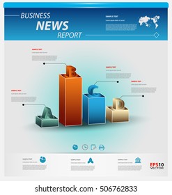 Business infographic template pack for interactive data communication