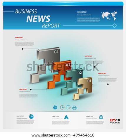 Business infographic template pack for interactive data communication