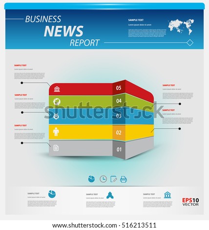 Business infographic template pack for interactive data communication