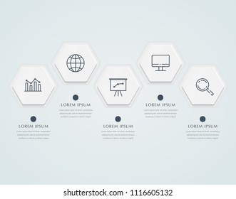 Business infographic template presentation template. Elements digital corporate finance concept chart with 4 options, step or processes. Template for brochure, web process diagram, workflow, banner


