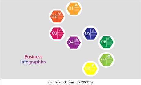 Business infographic template for presentation, graph, brochure, chart, business concept, web-cites, reports.