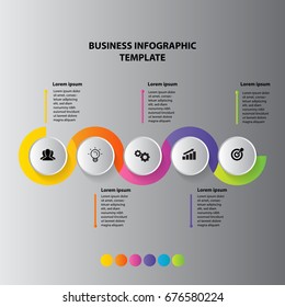 business infographic template for  presentation or workflow 