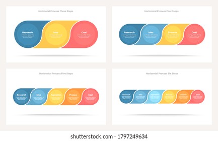 Business infographic template. Process with 3, 4, 5, 6 steps, options. Vector chart.