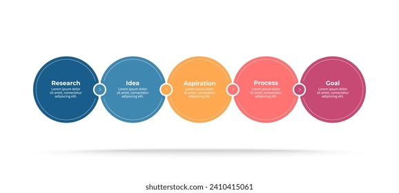 Business infographic template. Process chart with 5 options, steps. Vector chart.