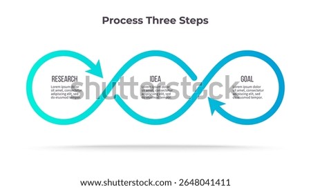 Business infographic template. Process chart with 3 options, steps. Vector chart.