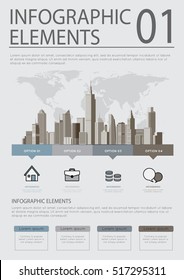 Business infographic template set. Vector illustration.