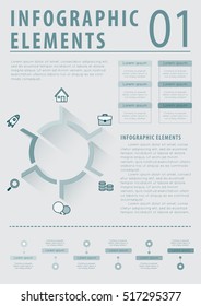 Business infographic template set. Vector illustration.
