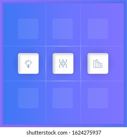 Business infographic template with square shape. Can be used for workflow layout, diagram, number options, 3 options or steps, web design. illustration, EPS10