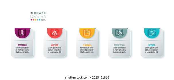 Business infographic  template with step or option design.