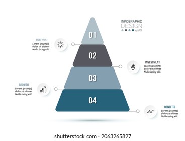 Business infographic  template with step or option design.