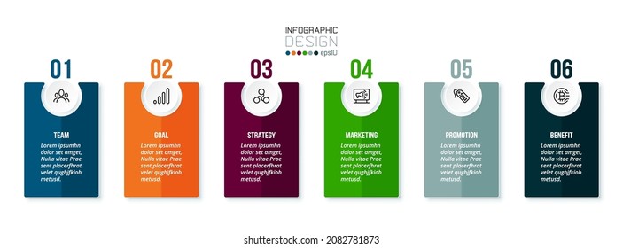 Business infographic  template with step or option design.