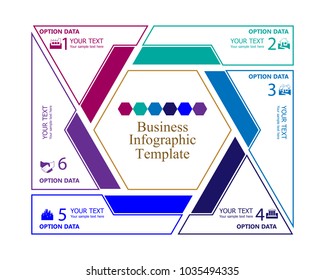 business infographic template with text numbers and buildings