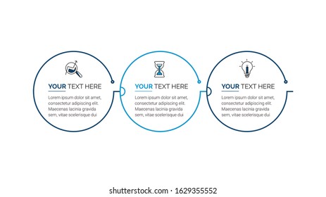 Business Infographic template. Thin line design. Business data visualization. Process chart. Abstract elements of graph, diagram with steps, options, parts or processes. Vector business template.