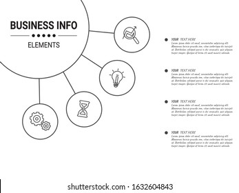 Business Infographic template. Thin line design with numbers 3, 4, 5, 6 options or steps.