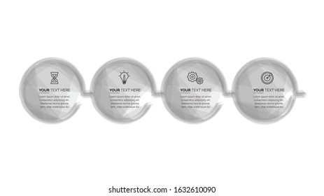 Business Infographic template. Thin line design with numbers 2, 3, 4, 5, 6  options or steps.