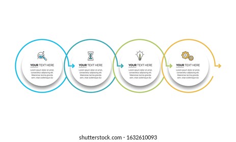 Business Infographic template. Thin line design with numbers 2, 3, 4, 5, 6  options or steps.