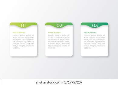 Business Infographic template. Thin line design with numbers 3 options or steps.