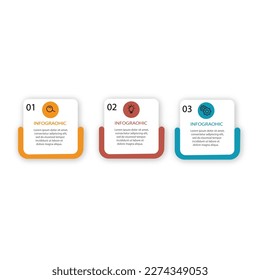 Business infographic template. Thin line design label with icon and 3 options, steps or processes.
