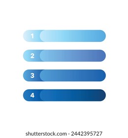 Business Infographic template. Thin line design with numbers 4 options or steps. Infographic. Presentation Blue.