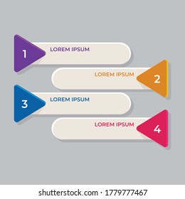 Business Infographic template. Timeline infographics template with colorful circles. Can be used for workflow layout, diagram, annual report, web design. Business concept with 4 options, steps.