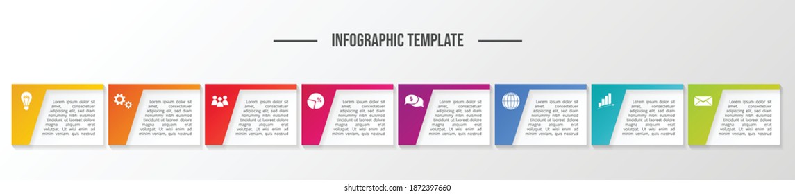 Infografik-Vorlage für Unternehmen. Zeitplan. Vektorgrafik