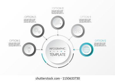 Business infographic template. Vector.