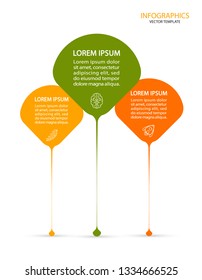Business Infographic template. Vector design with icons and 3 options or steps.
