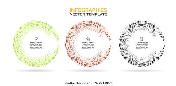 Business Infographic template. Vector design with icons and 3 options or steps.