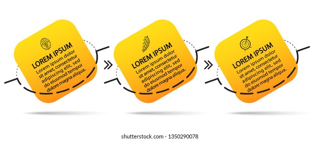 Business Infographic template. Vector design with icons and 3 options or steps.