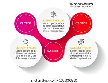 Business Infographic template. Vector design with icons and 3 options or steps.