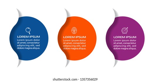 Business Infographic template. Vector design with icons and 3 options or steps.