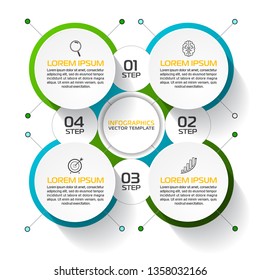 Business Infographic template. Vector design with icons and 4 options or steps.