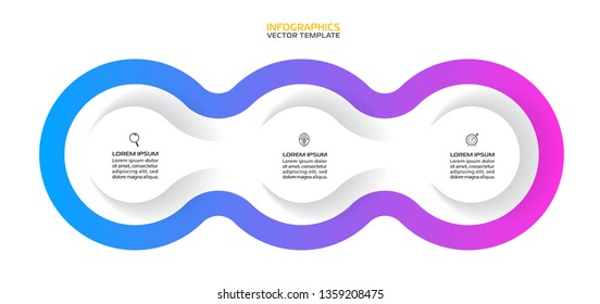 Business Infographic template. Vector design with icons and 3 options or steps.