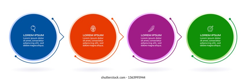 Business Infographic template. Vector design with icons and 4 options or steps.