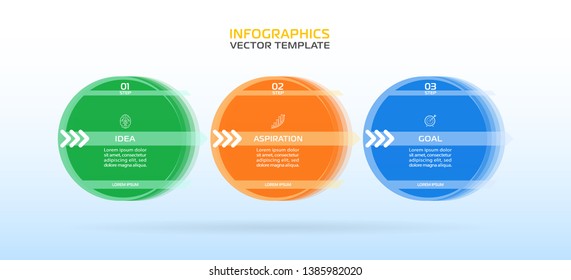 Business Infographic template. Vector design with icons and 3 options or steps.